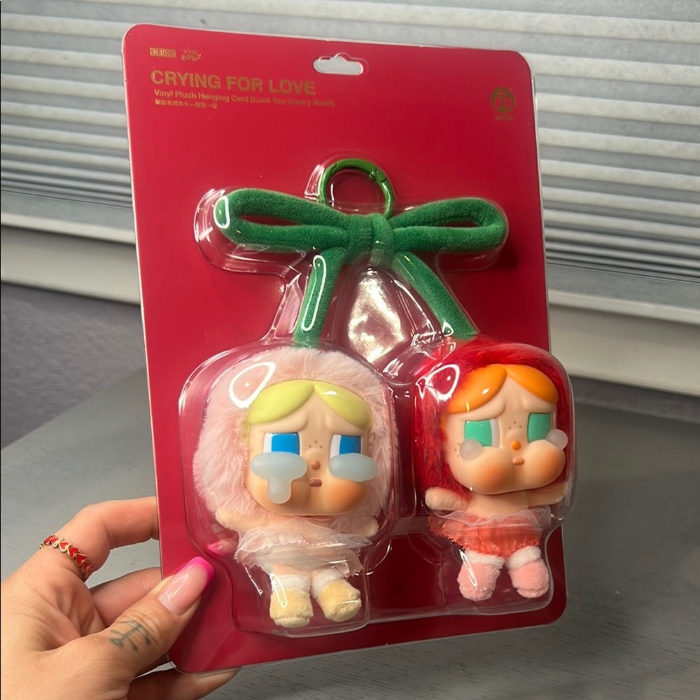 CRYBABY crying For Love vinyl Plush Hanging Card(Love You Cherry Much)